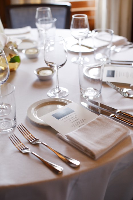The last of the settings checked before guests arrived.