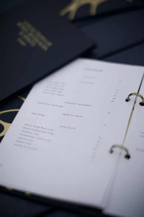 The evening's programme, set out for guests.