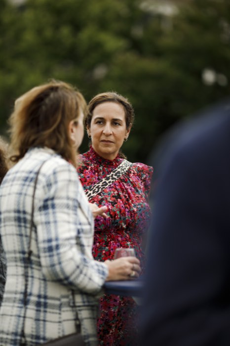 Two guests in conversation.