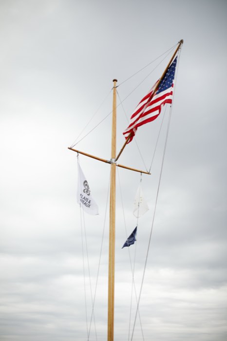 The flag above the lawn at Castle Hill.