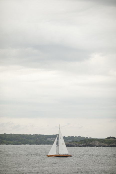 A sail passing the point during the reception.