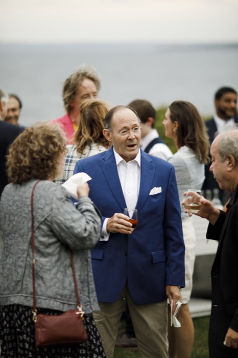 Laughter during the reception.