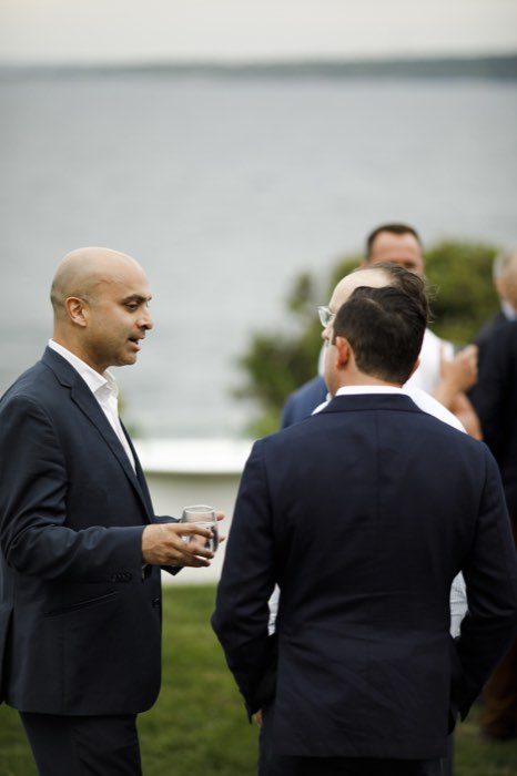 Two guests in conversation.