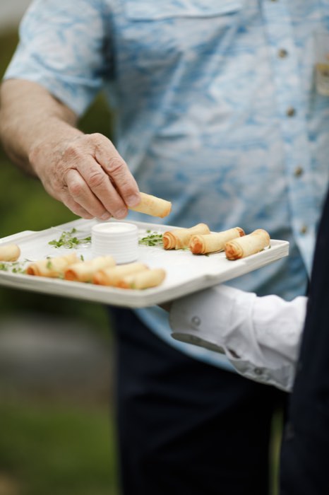 A tray going out through the reception.