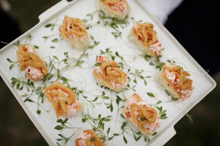 A tray, seen from above.
