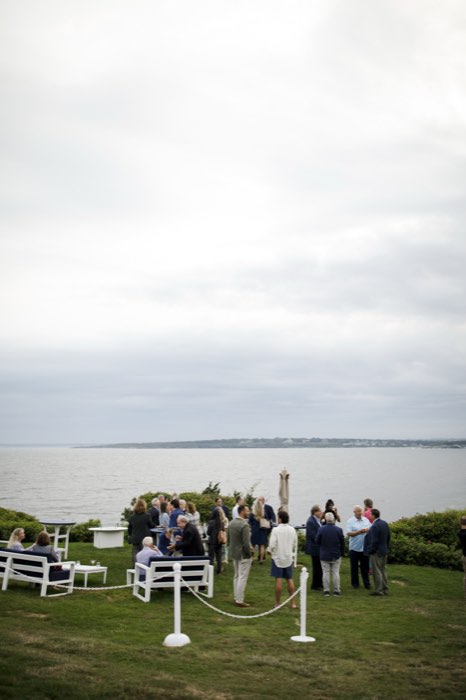 The lawn and the water beyond, mid-reception.