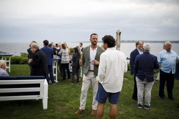 The reception in full, looking down the lawn.