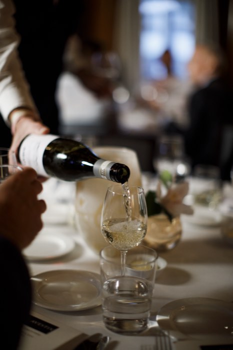 Service at the table.