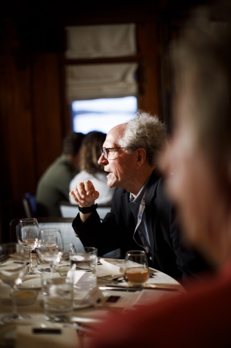 Conversation at the table.