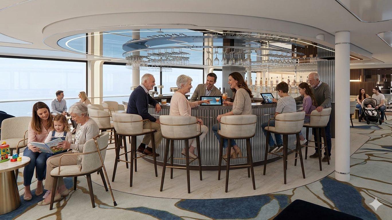 Families at the bar