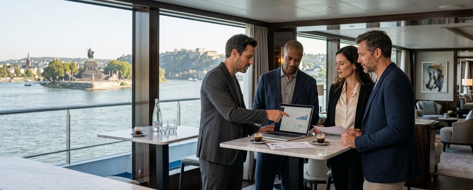 A working session in the Forum aboard Avestix Frontier